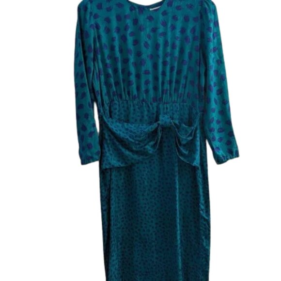 Vintage 80s Silk Dress Nora Noh - Picture 1 of 10